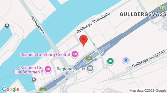 Kontorslokaler att hyra i Göteborg Centrum - kort over placeringen