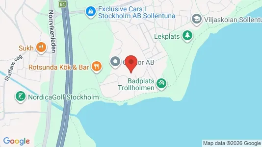 Kontorslokaler att hyra i Sollentuna - kort over placeringen