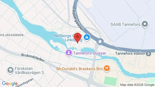 Kontorslokaler att hyra i Linköping - kort over placeringen