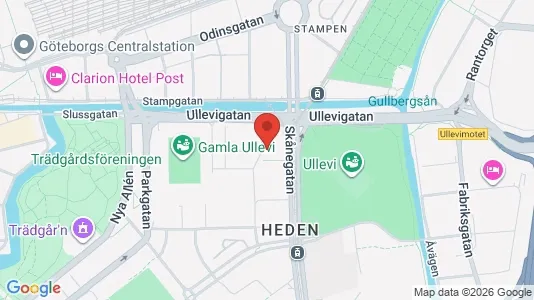 Kontorslokaler att hyra i Göteborg Centrum - kort over placeringen