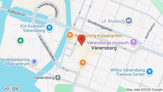 Kontorslokaler att hyra i Vänersborg - kort over placeringen