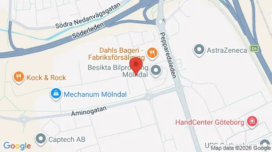 Kontorslokaler att hyra i Mölndal - kort over placeringen