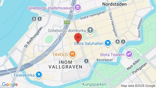 Kontorslokaler att hyra i Göteborg Centrum - kort over placeringen