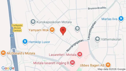Kontorslokaler att hyra i Motala - Bild från Google Street View