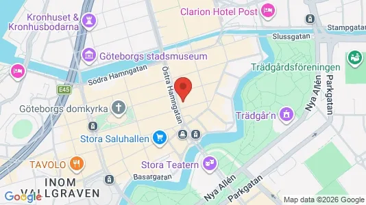 Kontorslokaler att hyra i Göteborg Centrum - kort over placeringen