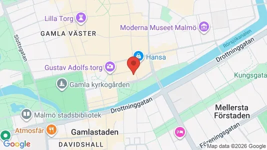 Kontorslokaler att hyra i Malmö Centrum - kort over placeringen