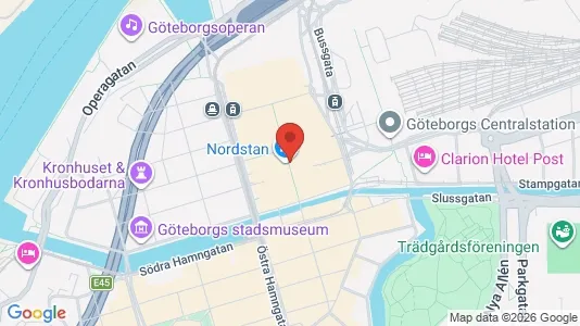 Kontorslokaler att hyra i Göteborg Centrum - kort over placeringen
