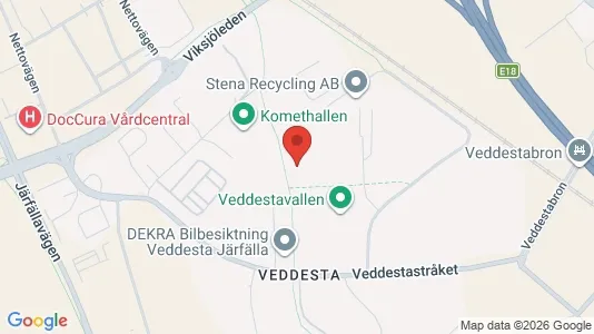 Kontorslokaler att hyra i Järfälla - kort over placeringen