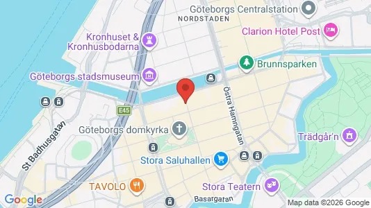 Affärslokaler att hyra i Göteborg Centrum - kort over placeringen