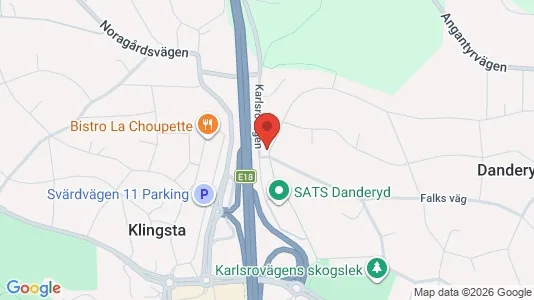 Kontorslokaler att hyra i Danderyd - kort over placeringen