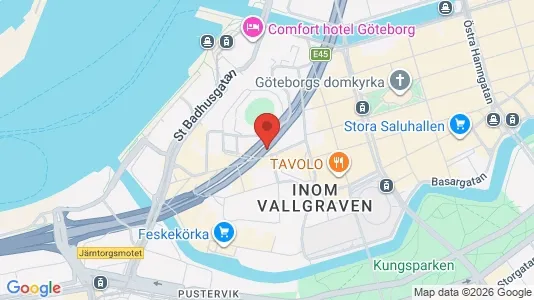 Kontorslokaler att hyra i Göteborg Centrum - kort over placeringen