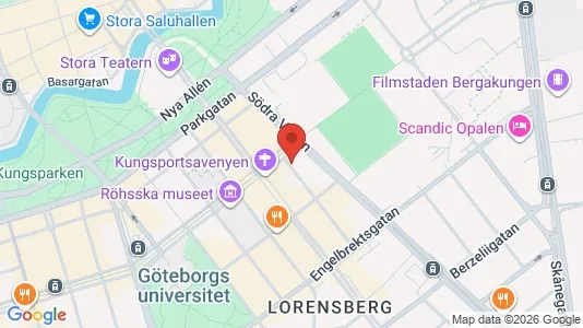 Affärslokaler att hyra i Göteborg Centrum - kort over placeringen