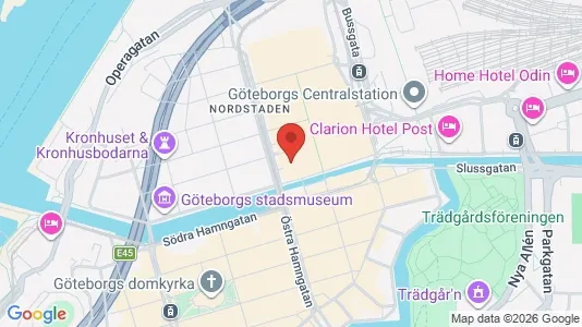 Kontorslokaler att hyra i Göteborg Centrum - kort over placeringen