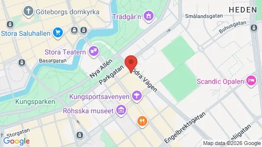 Kontorslokaler att hyra i Göteborg Centrum - kort over placeringen