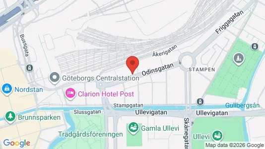 Kontorslokaler att hyra i Göteborg Centrum - kort over placeringen