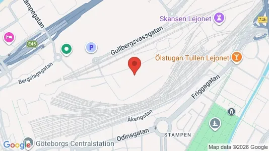 Kontorslokaler att hyra i Göteborg Centrum - kort over placeringen