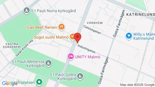 Kontorslokaler att hyra i Malmö Centrum - kort over placeringen