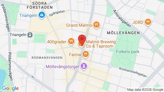 Kontorslokaler att hyra i Malmö Centrum - kort over placeringen
