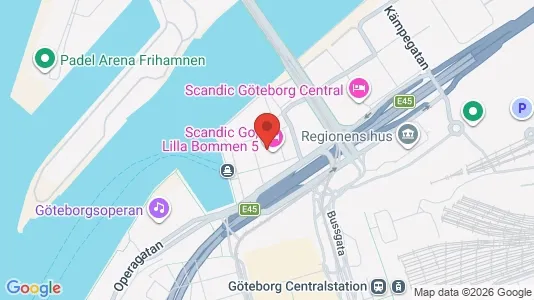 Kontorslokaler att hyra i Göteborg Centrum - kort over placeringen