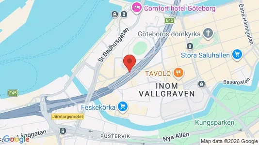 Kontorslokaler att hyra i Göteborg Centrum - kort over placeringen