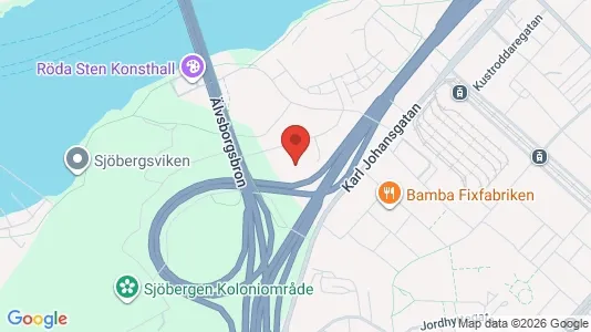 Kontorslokaler att hyra i Majorna-Linné - kort over placeringen
