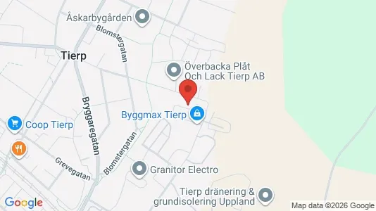 Affärslokaler att hyra i Tierp - kort over placeringen