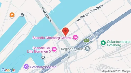 Kontorslokaler att hyra i Göteborg Centrum - kort over placeringen
