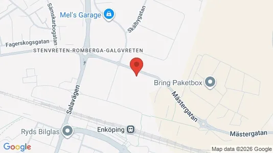 Industrilokaler att hyra i Enköping - kort over placeringen