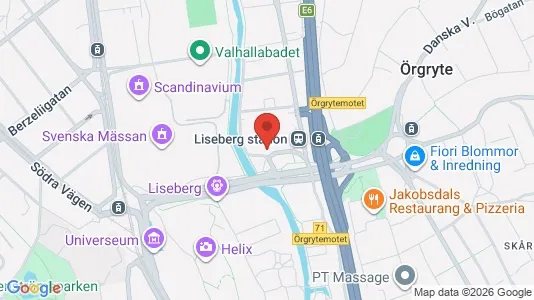Kontorslokaler att hyra i Örgryte-Härlanda - kort over placeringen