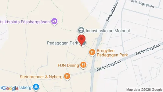 Kontorslokaler att hyra i Mölndal - kort over placeringen