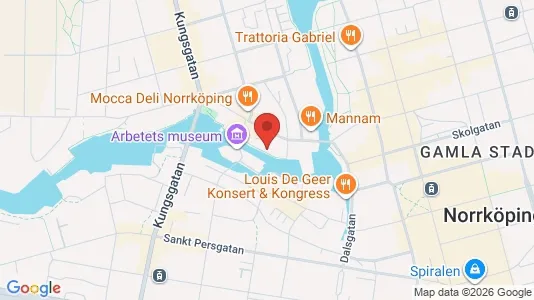Kontorslokaler att hyra i Norrköping - kort over placeringen