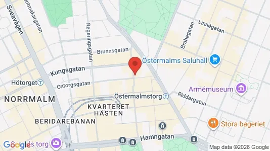 Kontorslokaler att hyra i Stockholm Innerstad - kort over placeringen