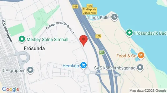 Affärslokaler att hyra i Solna - kort over placeringen