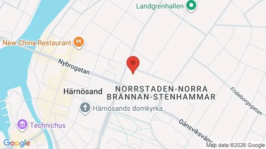 Kontorslokaler att hyra i Härnösand - kort over placeringen