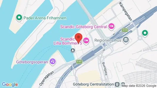Kontorslokaler att hyra i Göteborg Centrum - kort over placeringen