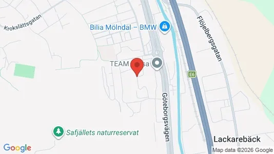 Kontorslokaler att hyra i Mölndal - kort over placeringen