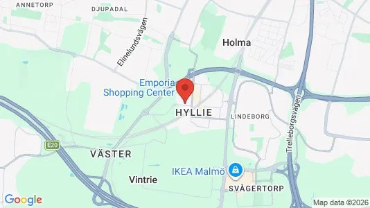 Affärslokaler att hyra i Hyllie - kort over placeringen