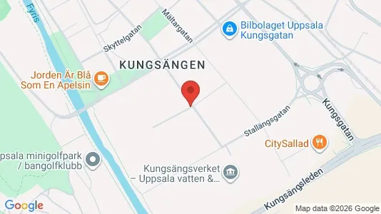 Industrilokaler att hyra i Uppsala - kort over placeringen
