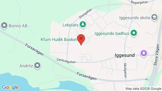 Affärslokaler att hyra i Hudiksvall - kort over placeringen