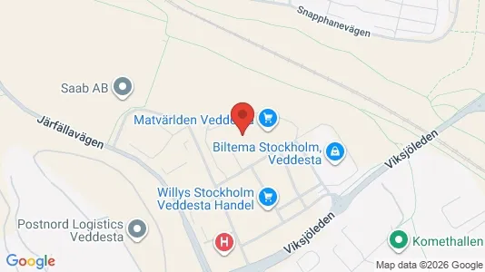 Kontorslokaler att hyra i Järfälla - kort over placeringen