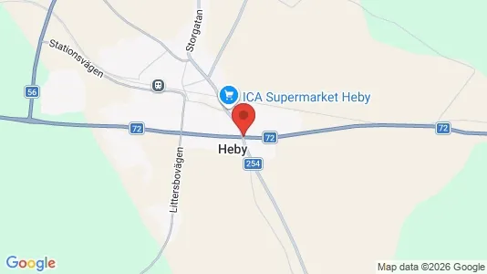 Affärslokaler att hyra i Heby - kort over placeringen