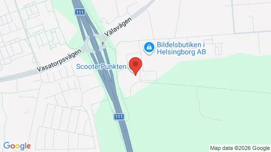Affärslokaler att hyra i Helsingborg - kort over placeringen