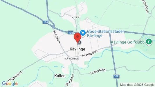 Industrilokaler att hyra i Kävlinge - kort over placeringen