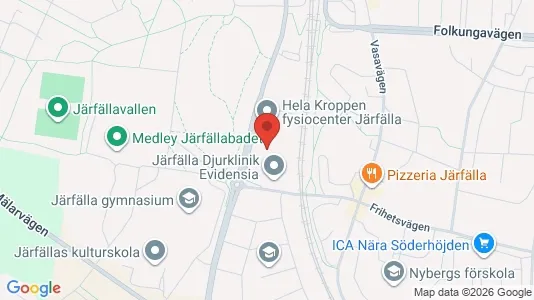 Lagerlokaler att hyra i Järfälla - kort over placeringen