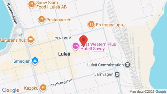 Kontorslokaler att hyra i Luleå - kort over placeringen