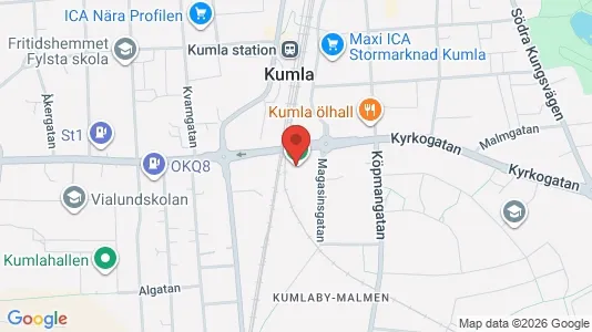 Affärslokaler att hyra i Kumla - kort over placeringen