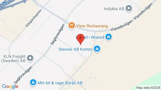 Lagerlokaler att hyra i Borås - kort over placeringen