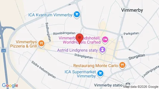 Affärslokaler att hyra i Vimmerby - kort over placeringen