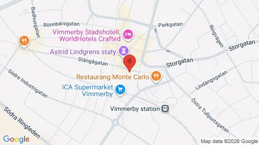 Affärslokaler att hyra i Vimmerby - kort over placeringen