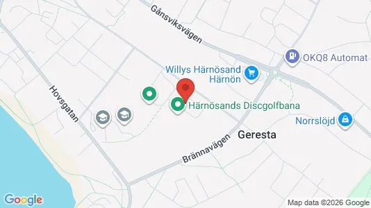 Affärslokaler att hyra i Härnösand - kort over placeringen